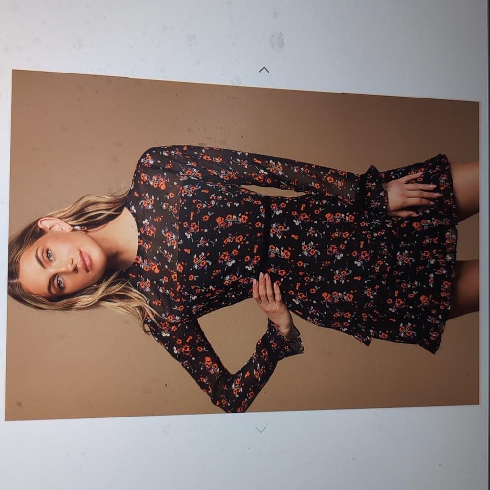 NWT Floral Black Dress